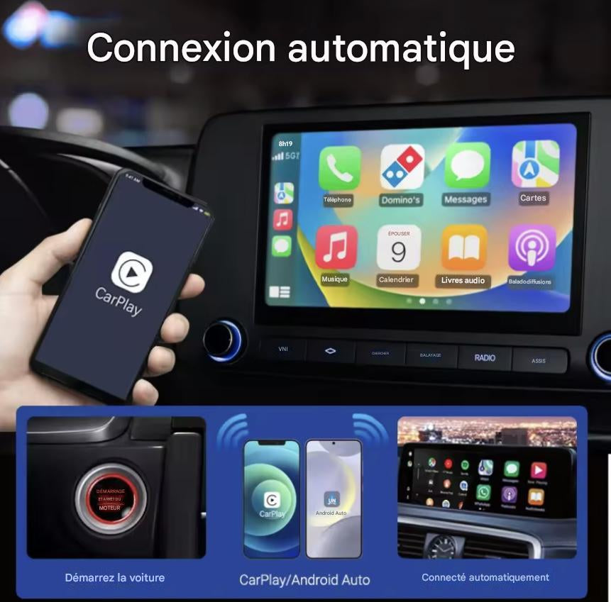 Adaptateur CarPlay sans fil avec fonction Bluetooth
