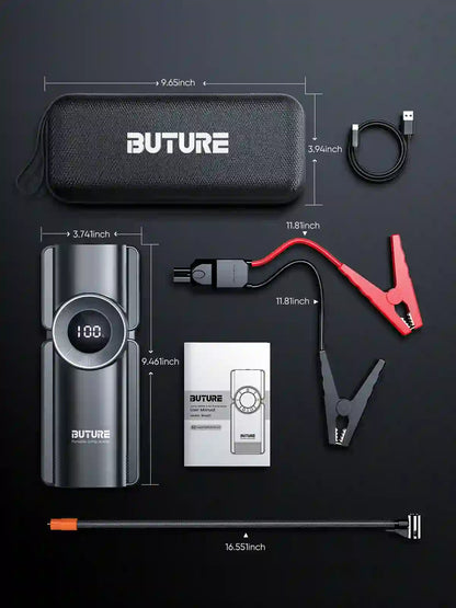 BuTure Booster Batterie 2500A 20000Mah Démarreurs De Batterie avec Compresseur