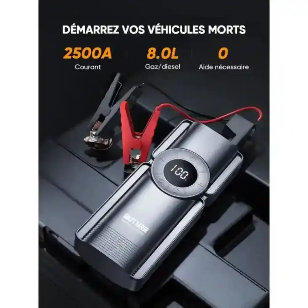 BuTure Booster Batterie 2500A 20000Mah Démarreurs De Batterie avec Compresseur